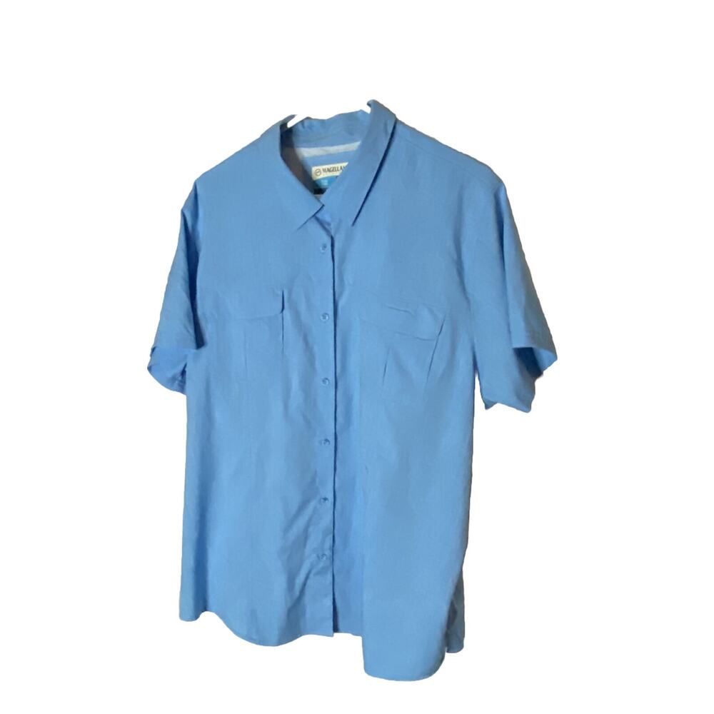 Magellan Outdoors Men's 2X Classic Fit Moisture Wicking Short Sleeve Fish Shirt